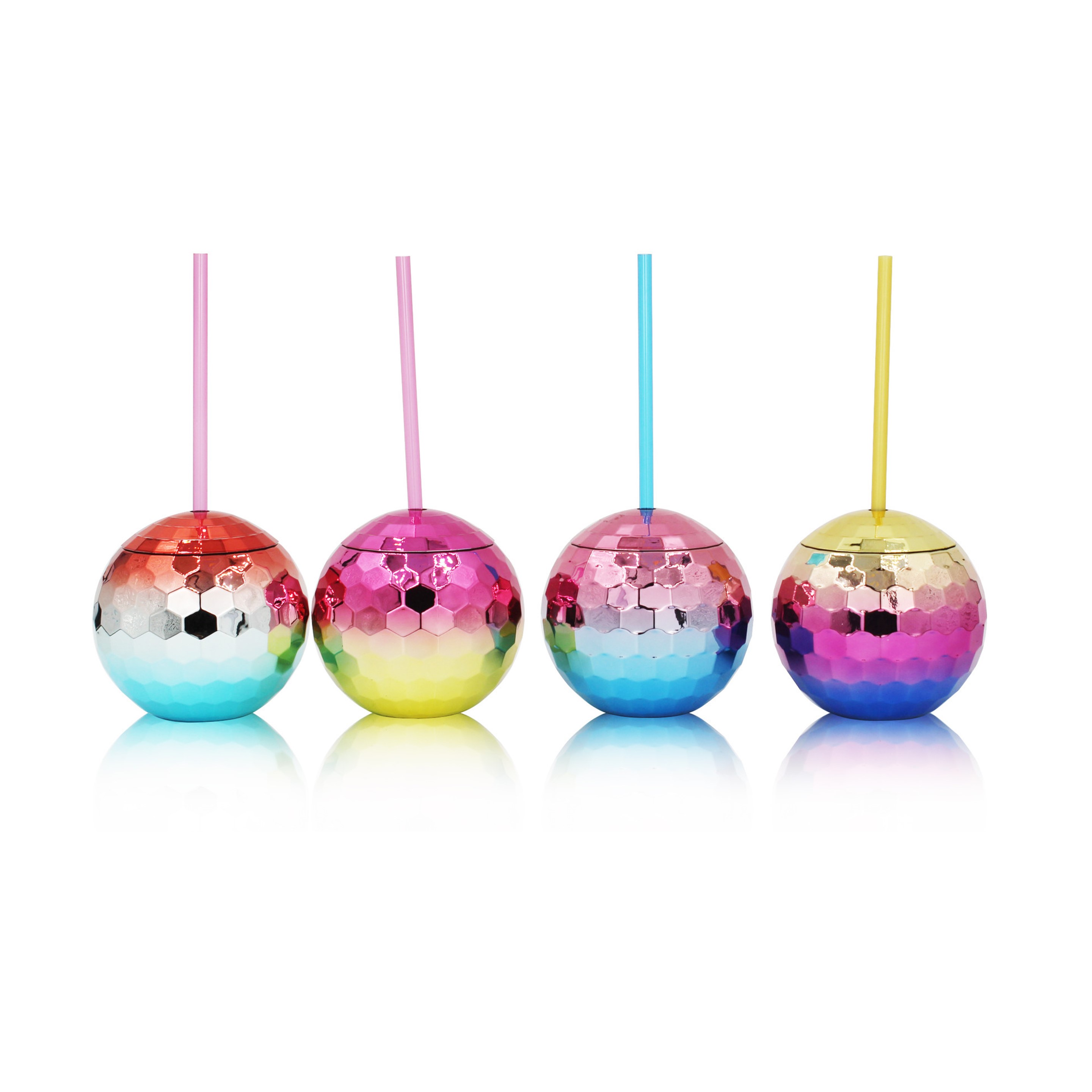20oz Disco Ball Cup with Lid and Straw (direct import) 3