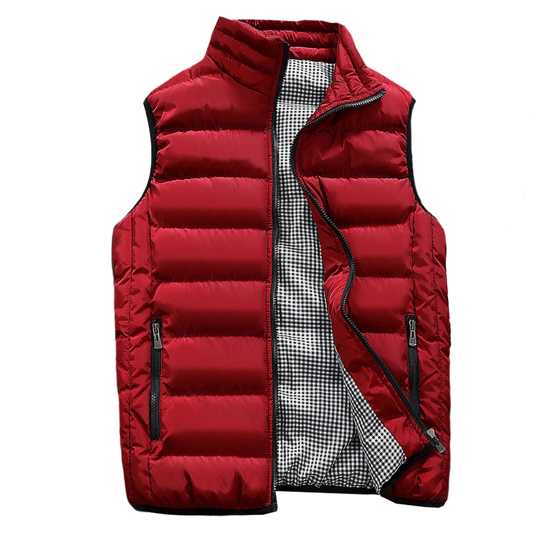Mens Solid Winter Sleeveless Vest Coat 10