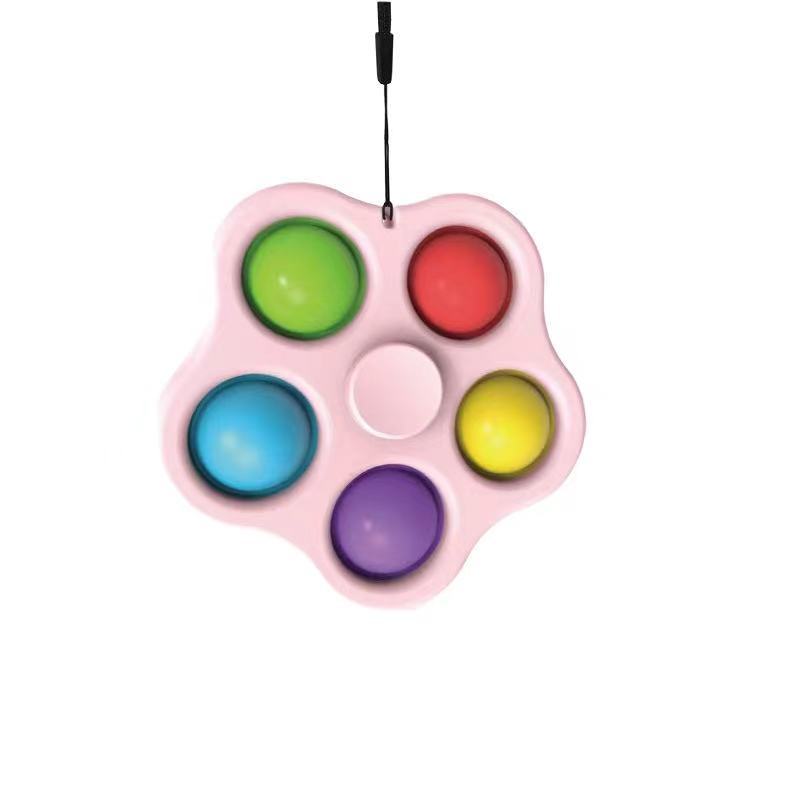 Five Bubble Flower Fidget Push Pop Spinner 2