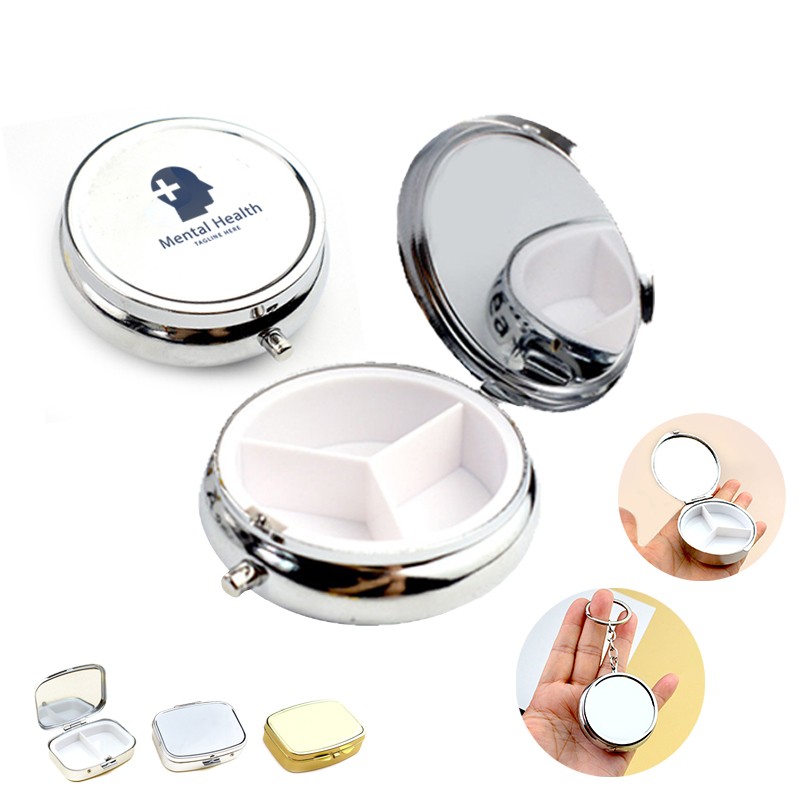 Portable Metal Pill Box Keychain 3