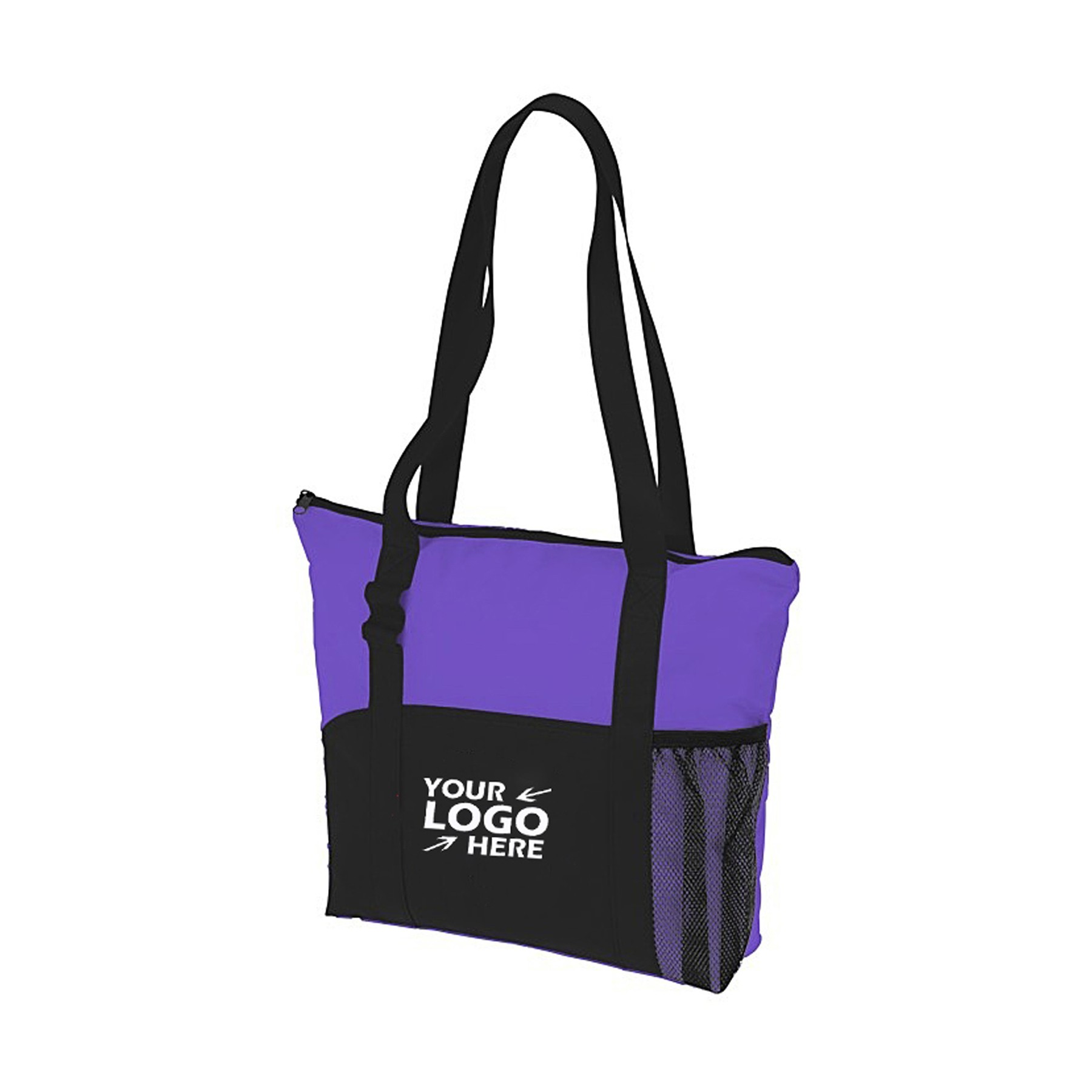 Poly Color Block Tote Bag, custom tote bag with logo imprint 2