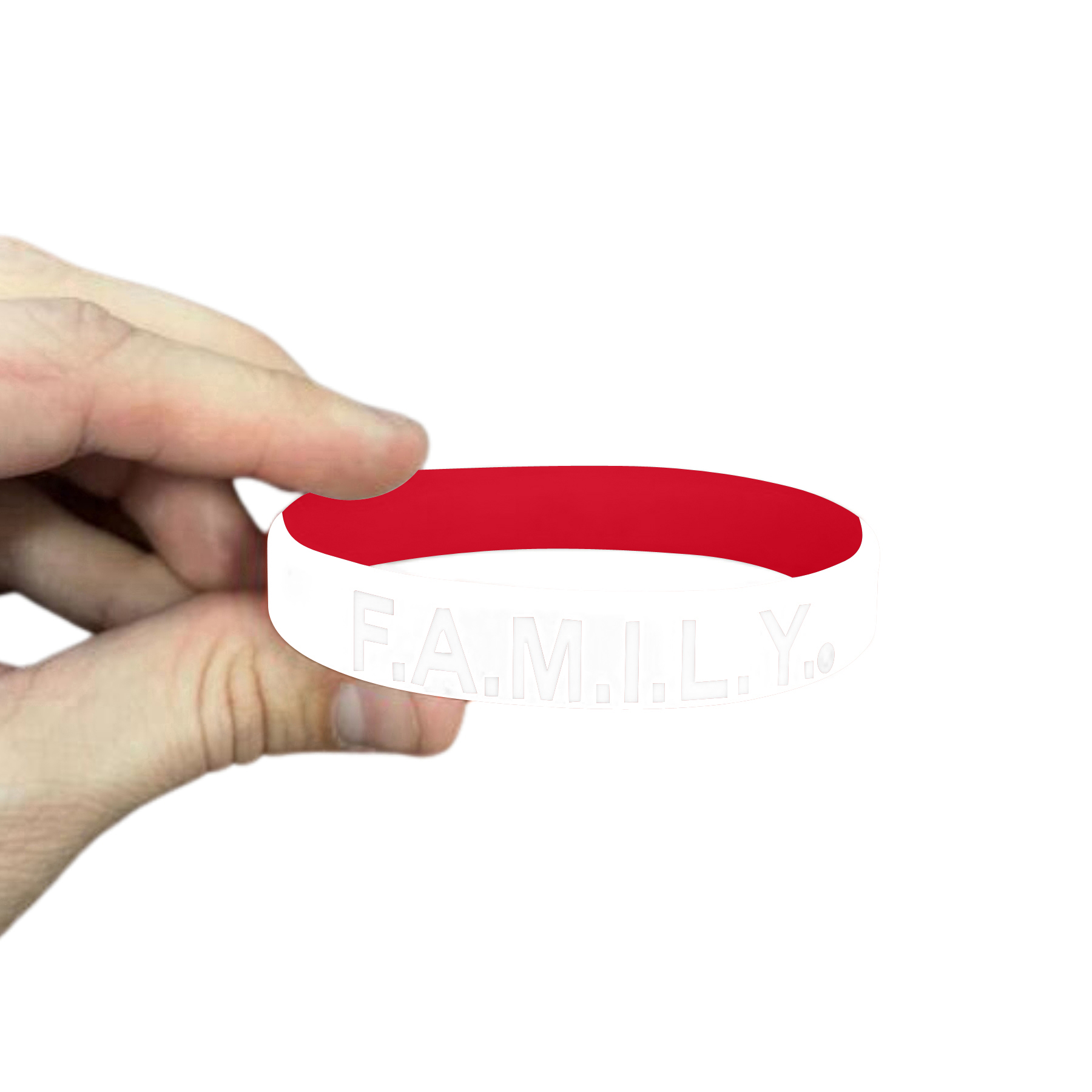1/2" Rush Laser Debossed Silicone Wristbands 2 ply 30