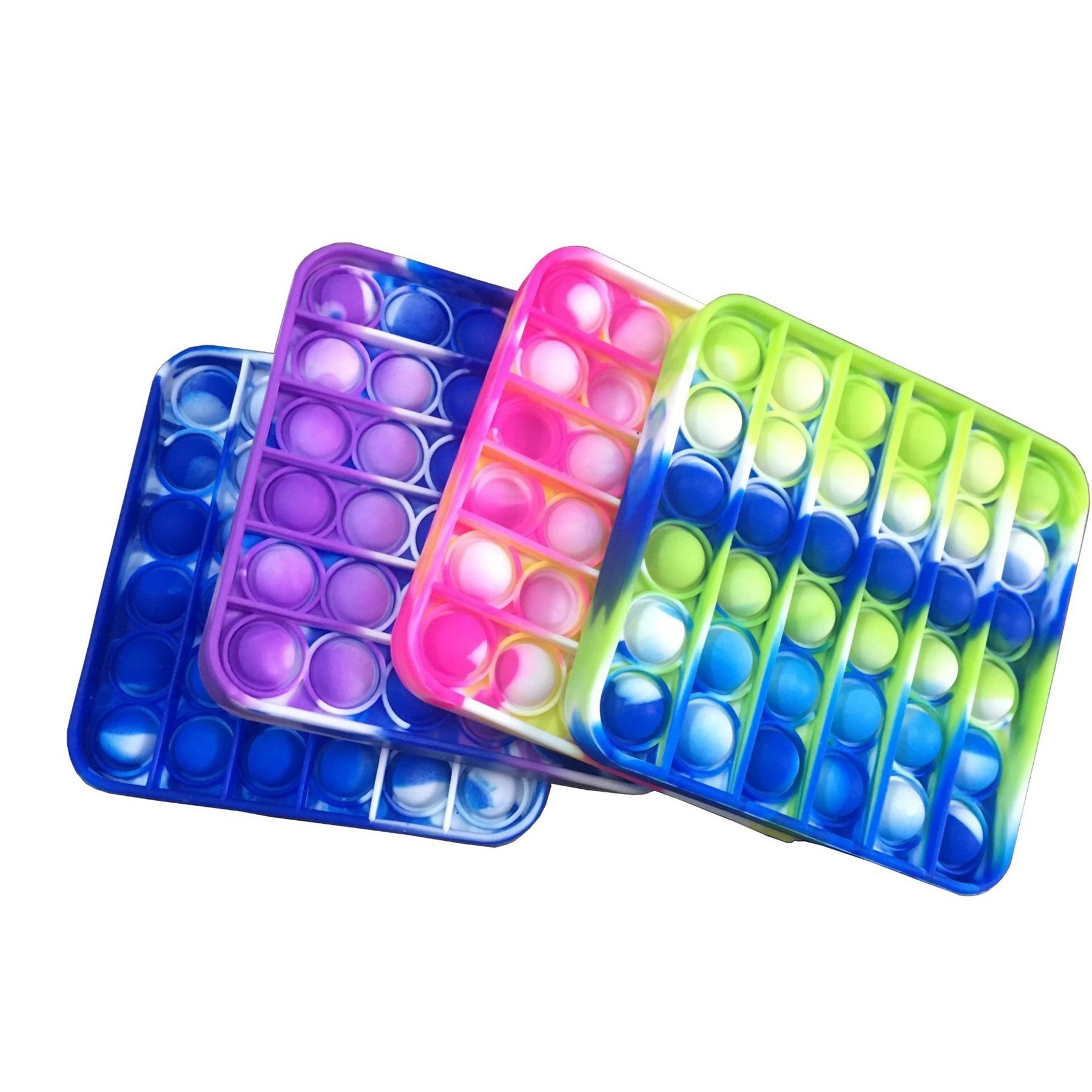 Square Camouflage Silicone Push Pop Bubble Fidget Toy 2