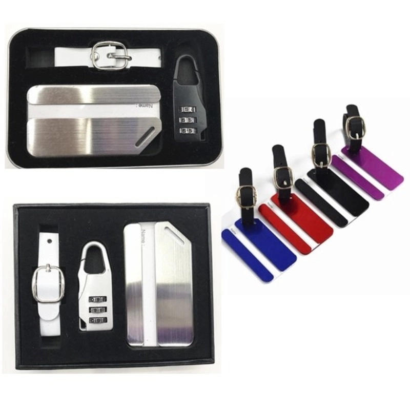 Coded Lock With Aluminium Luggage Tag Gift Box Set 1