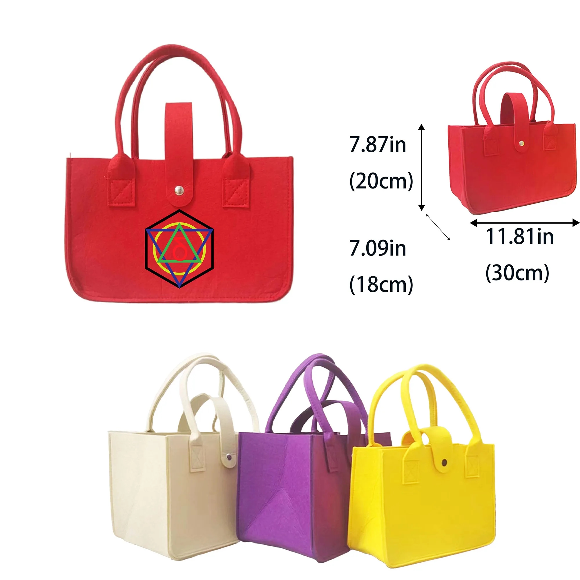 High Capacity Premium Felt Shopping Bag, custom tote bag with logo imprint 3