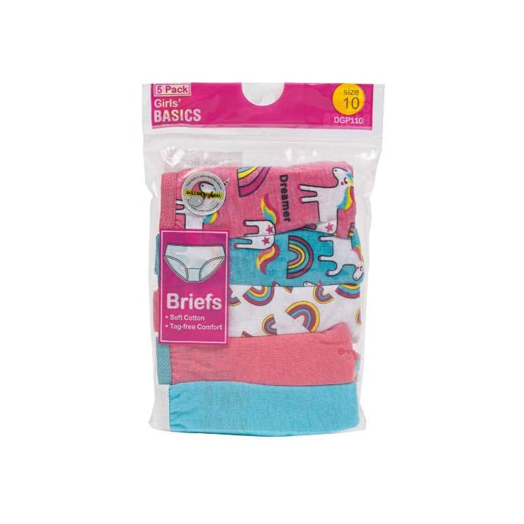 Girls' Panties Assorted Medium 5pk 2
