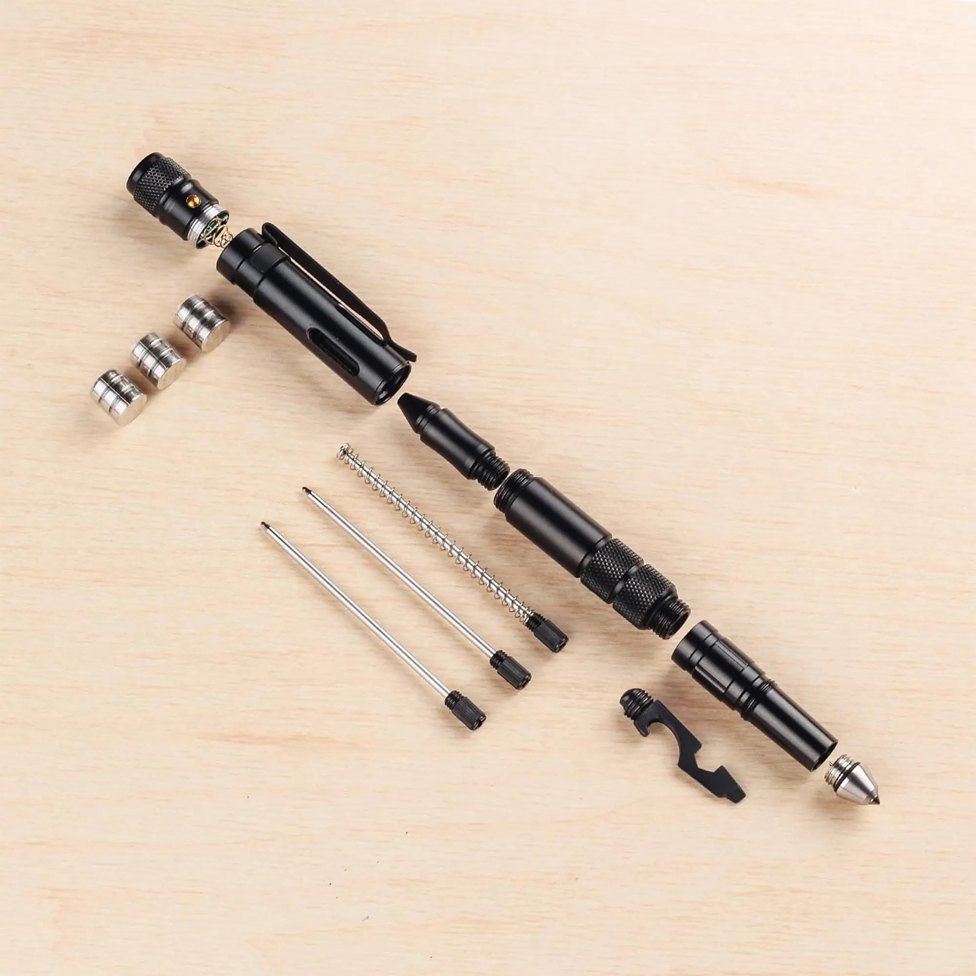 MultifunctionTactical Ballpoint Pen with LED Flashlight 4