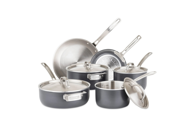 Viking 5-Ply 10-Piece Hard Anodized Stainless Steel Cookware Set 1