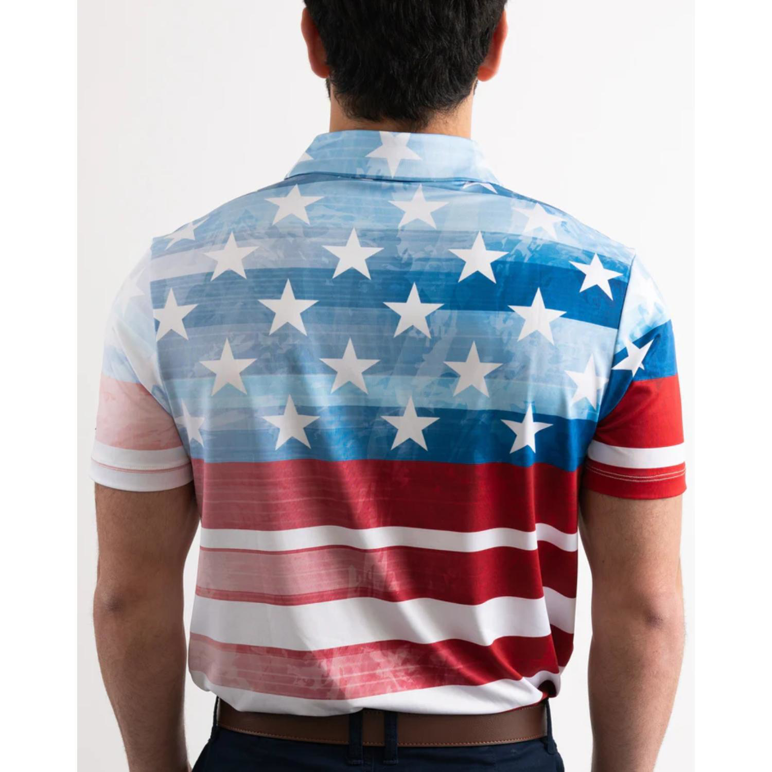 YATTA Golf® - Patriot men's Moisture Wicking non iron Golf Polo Shirt 4