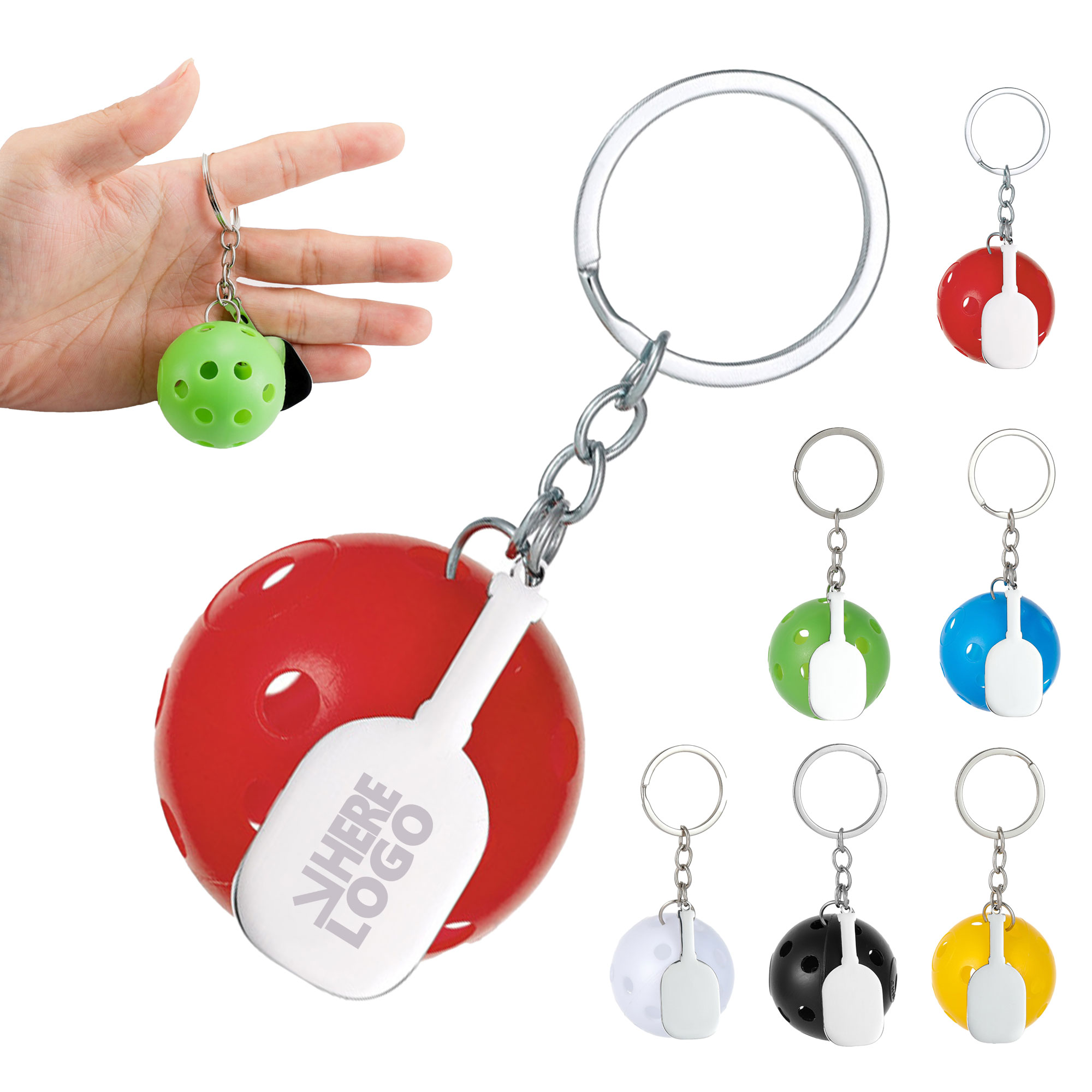 MOQ 20 Pickleball Set Key Chain Sports Gift 1