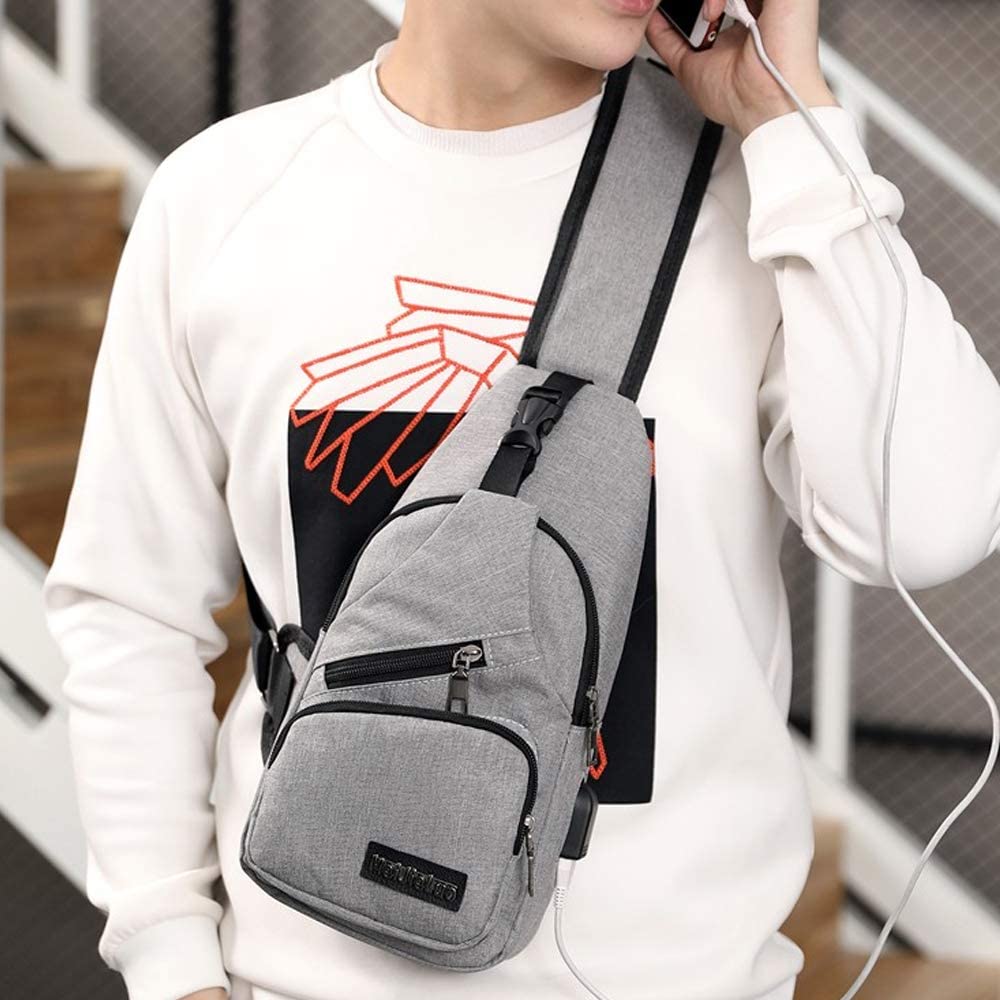 Anti-Theft Chest Bag With USB and Headphone Port 3