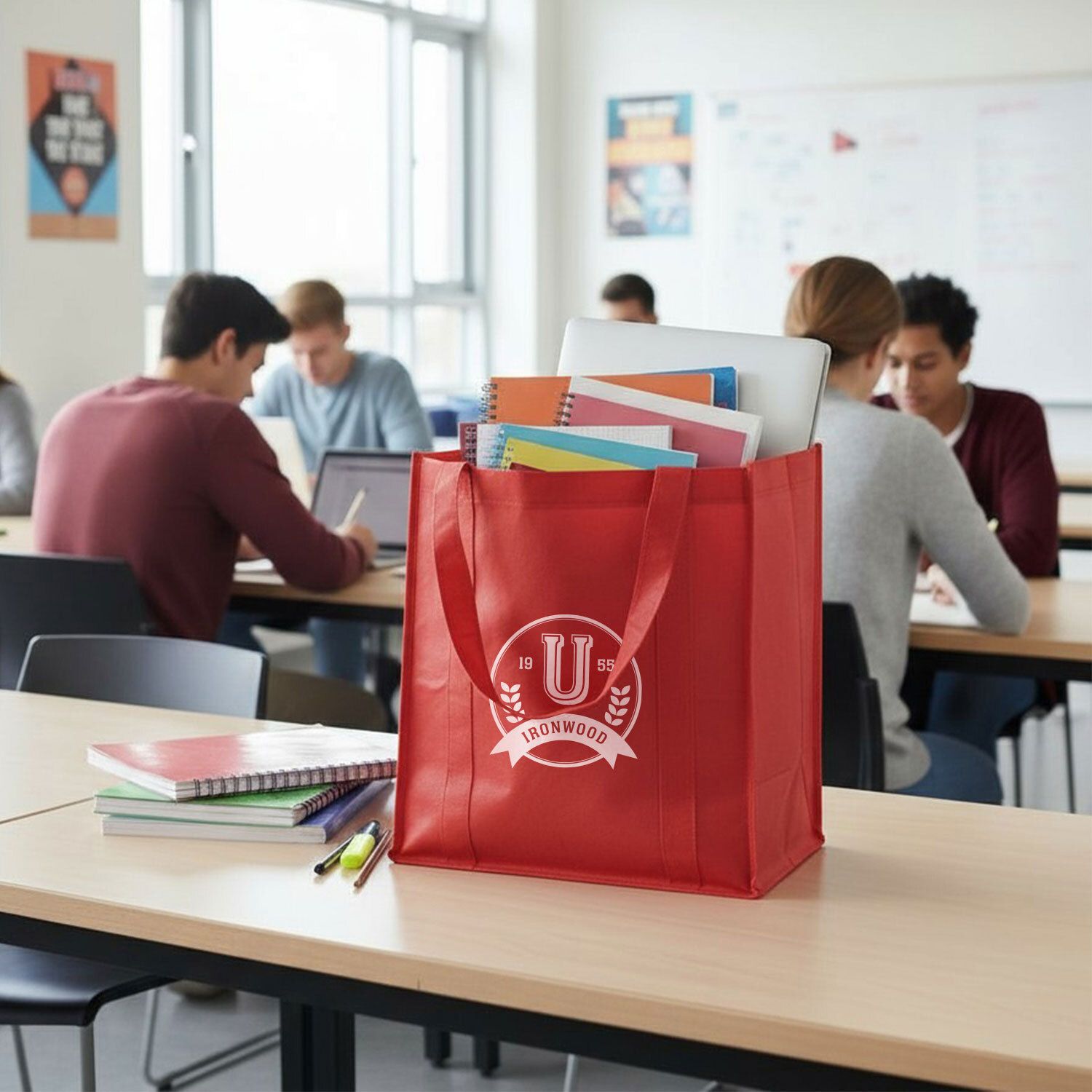 COLOSSAL GROCERY TOTE BAG - SCREEN PRINTED 15