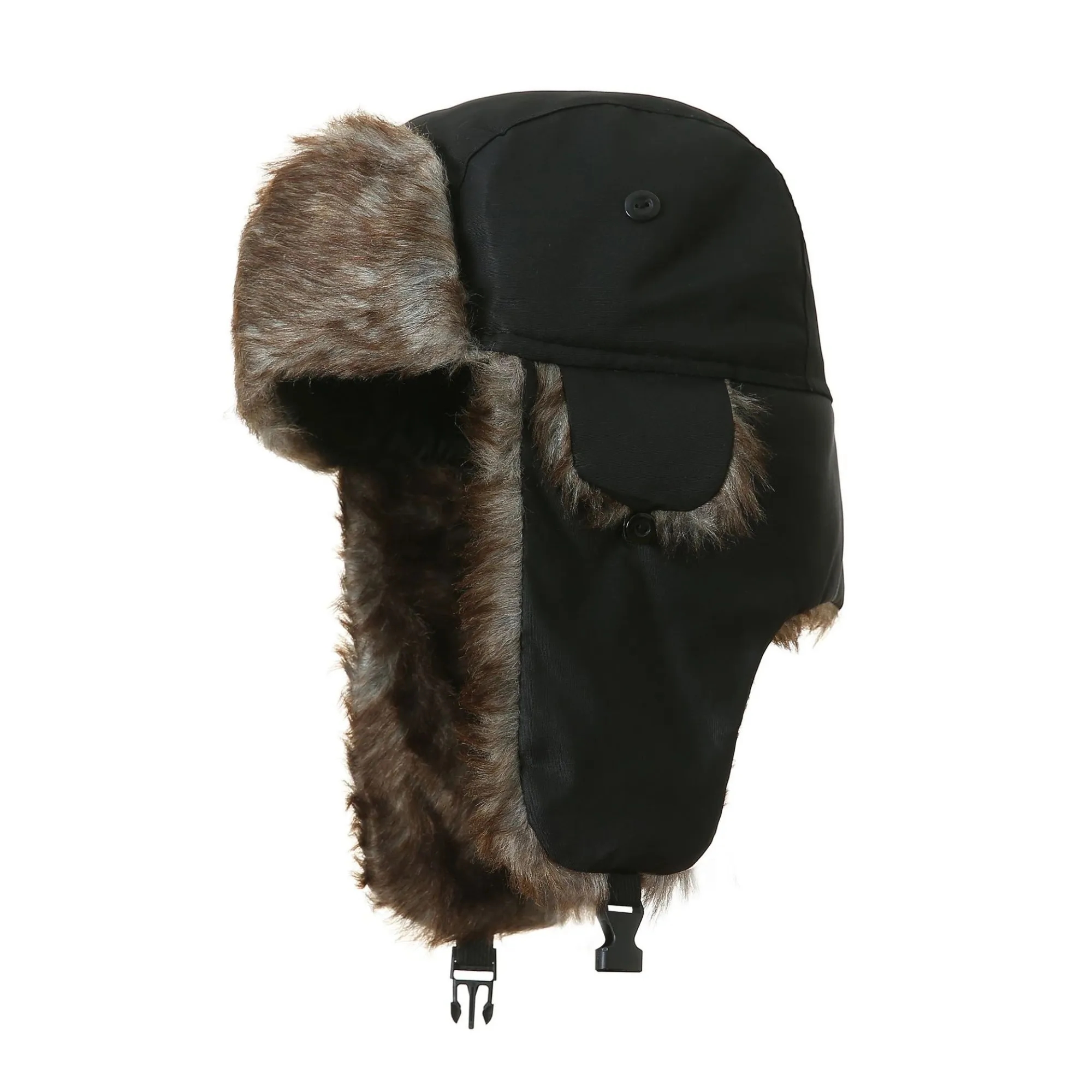 Winter Hat with Brim Warm Earflaps Faux Fur Cap 3