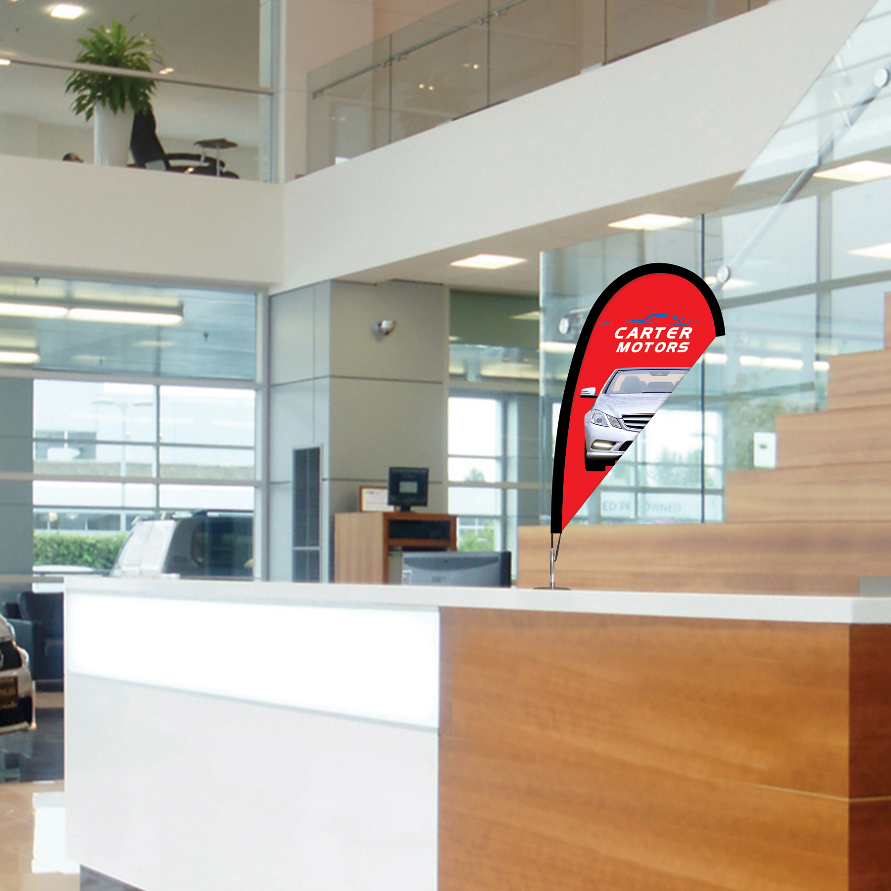 Double Sided Desktop Teardrop Banner 10