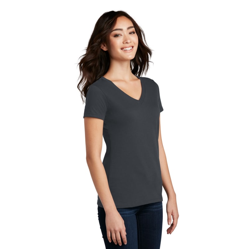 District Women's Perfect Blend CVC V-Neck Tee. 51