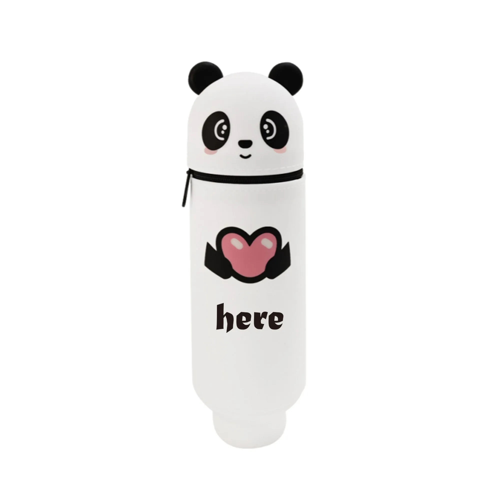 Cute Panda Silicone Pencil Case Stationery Pouch