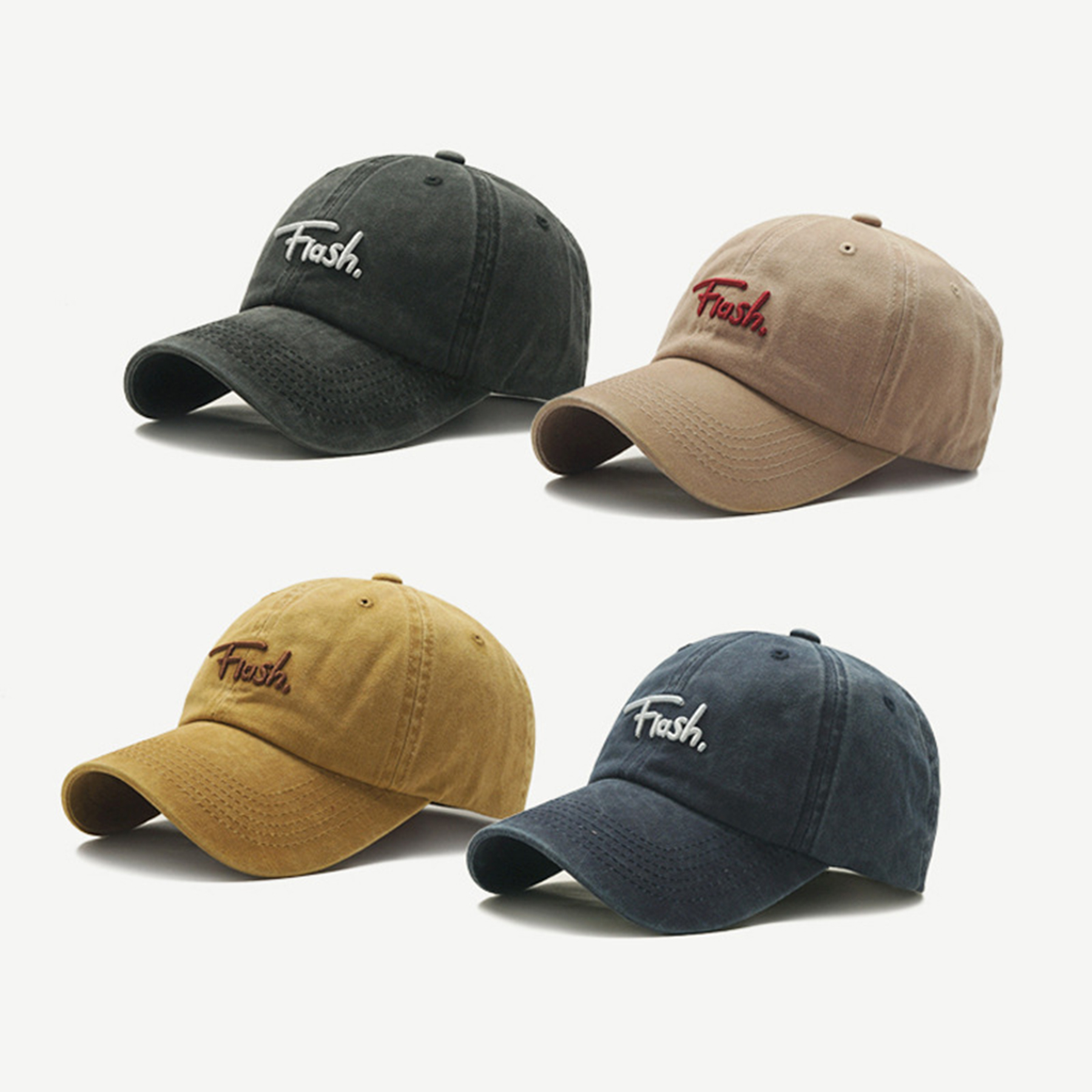 Vintage Cotton Washed Adjustable Baseball Caps 1