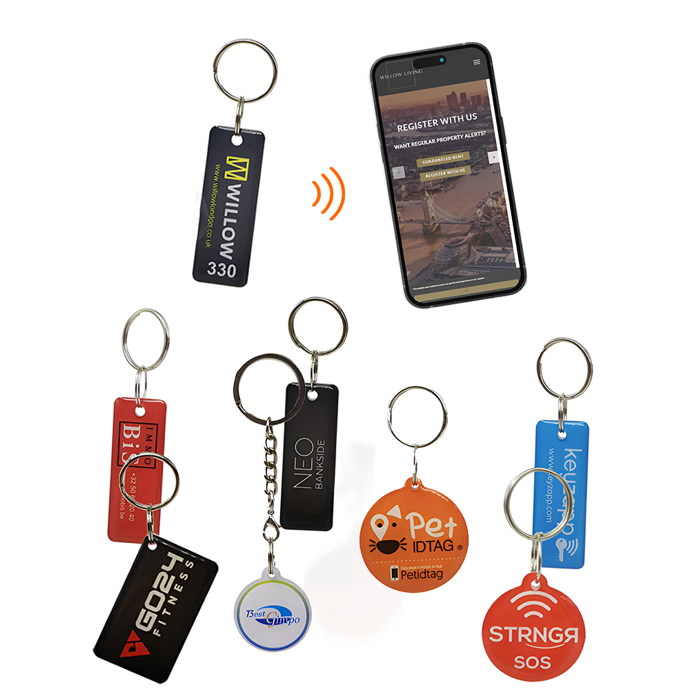 Color Epoxy NFC Keychain 6