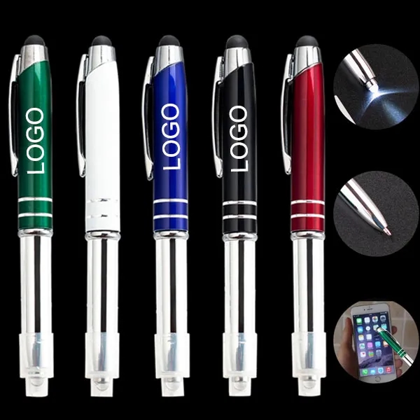 Mercury Stylus Metal Pen with Flashlight 3