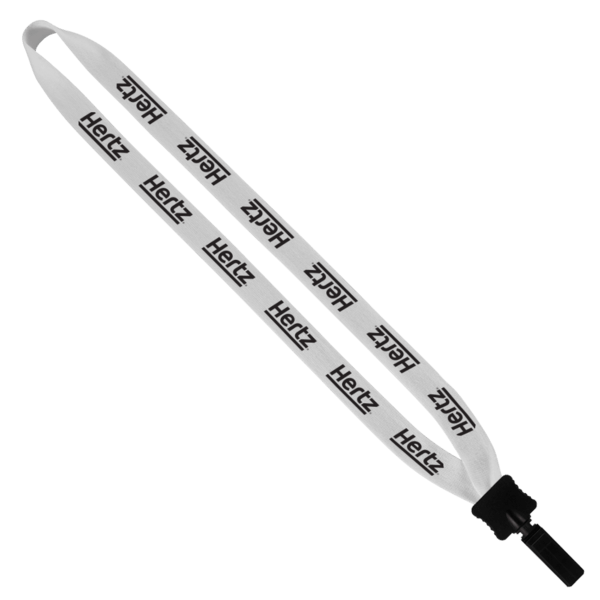 3/4" Cotton Lanyard with Plastic Clamshell & Bulldog Clip 19