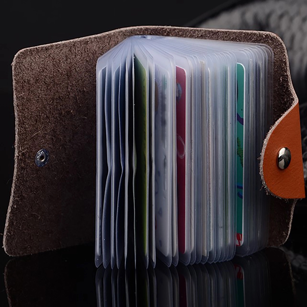 Leather Credit Card Holder Wallet 4