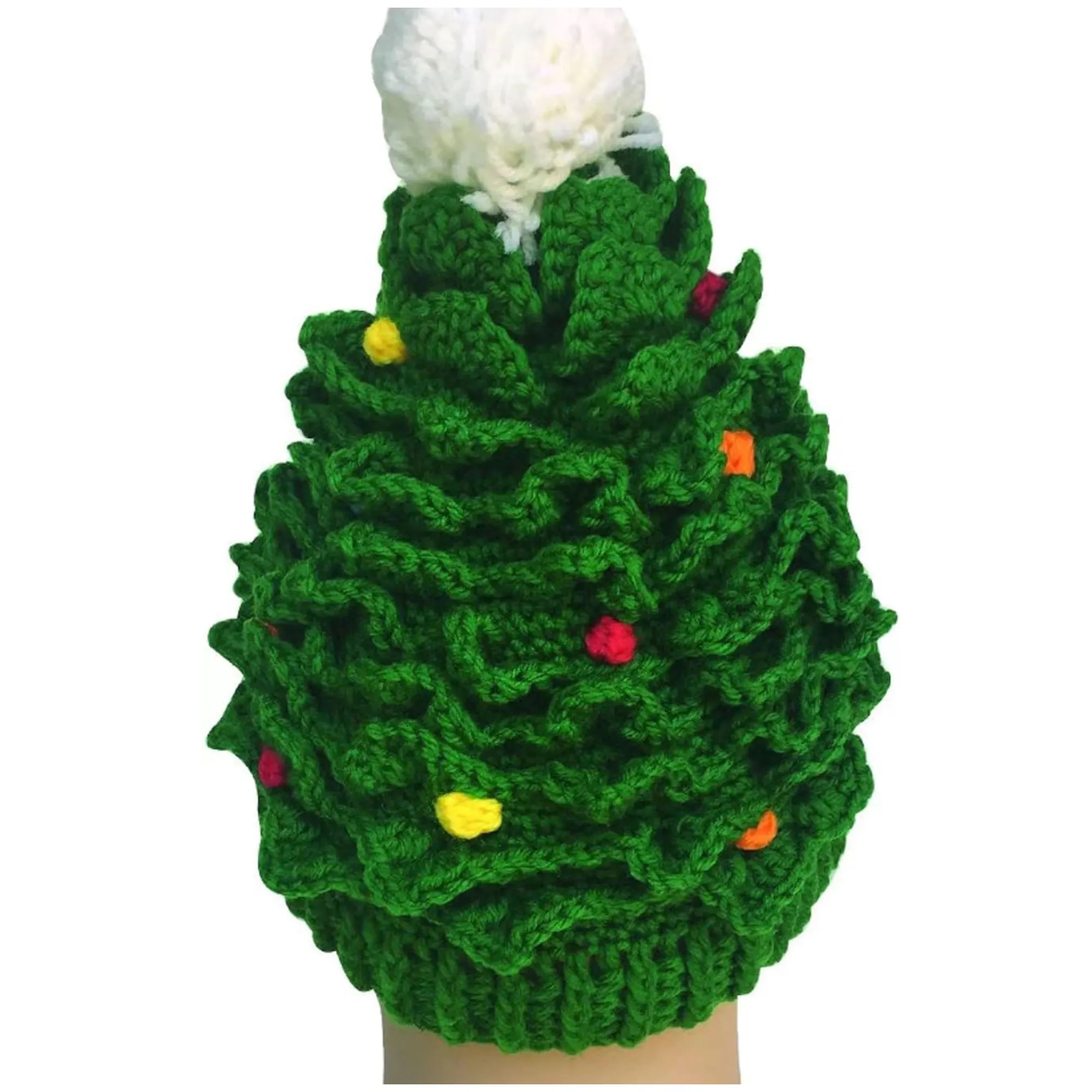 Christmas Tree het Hat With Pom-Pom 10