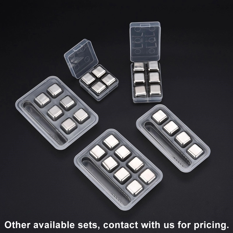Stainless Steel Reusable Ice Cubes - Set of 4 2