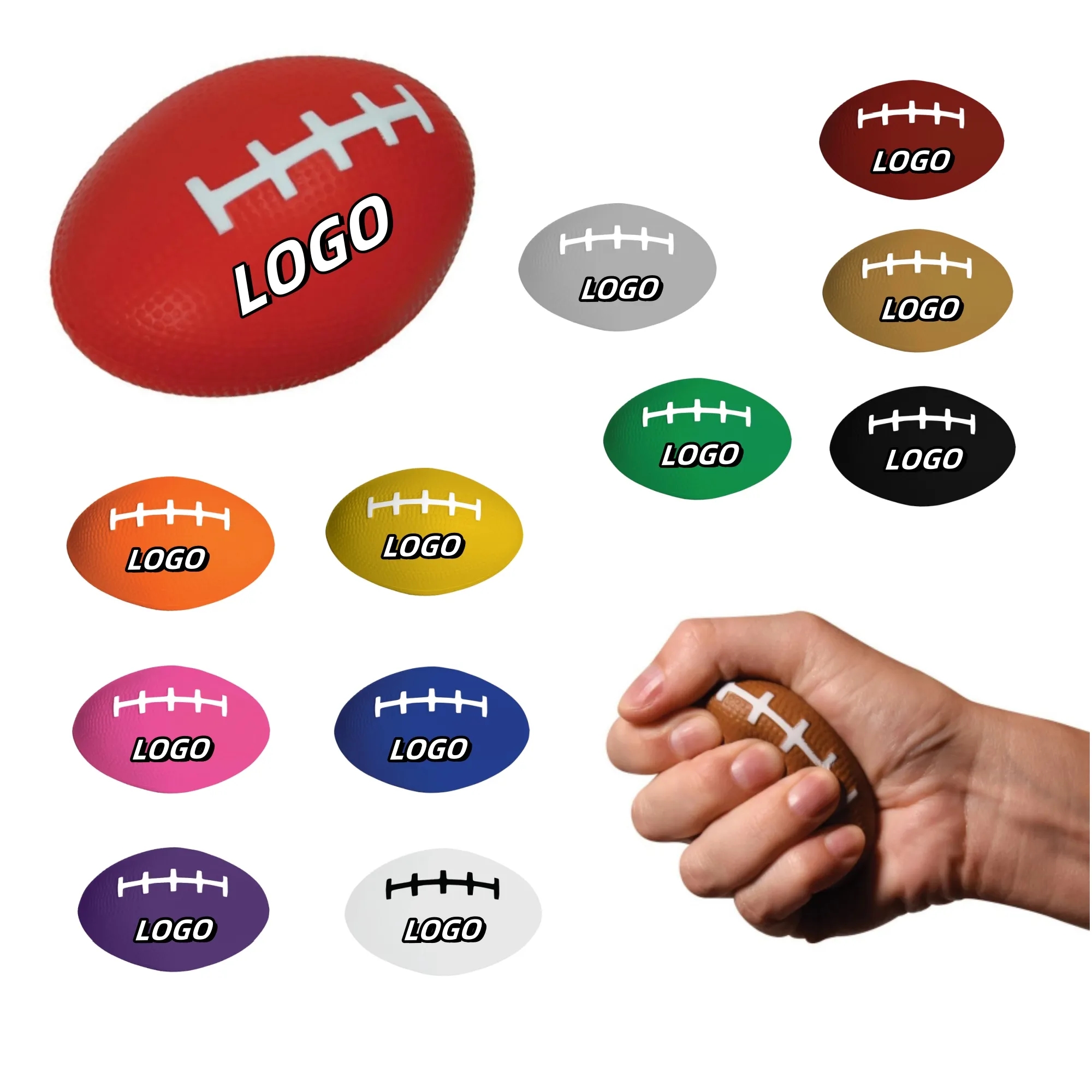 Football Squeezie Stress Relievers 3.5" 2
