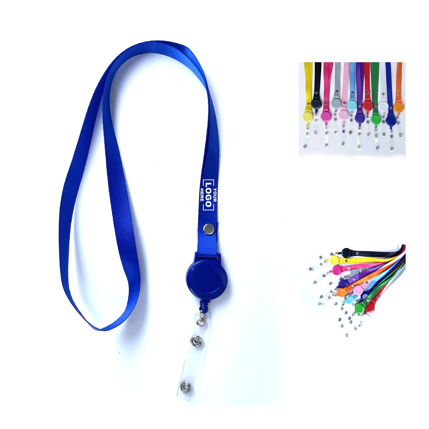 Color Lanyard with Clamshell and Bulldog Clip 6