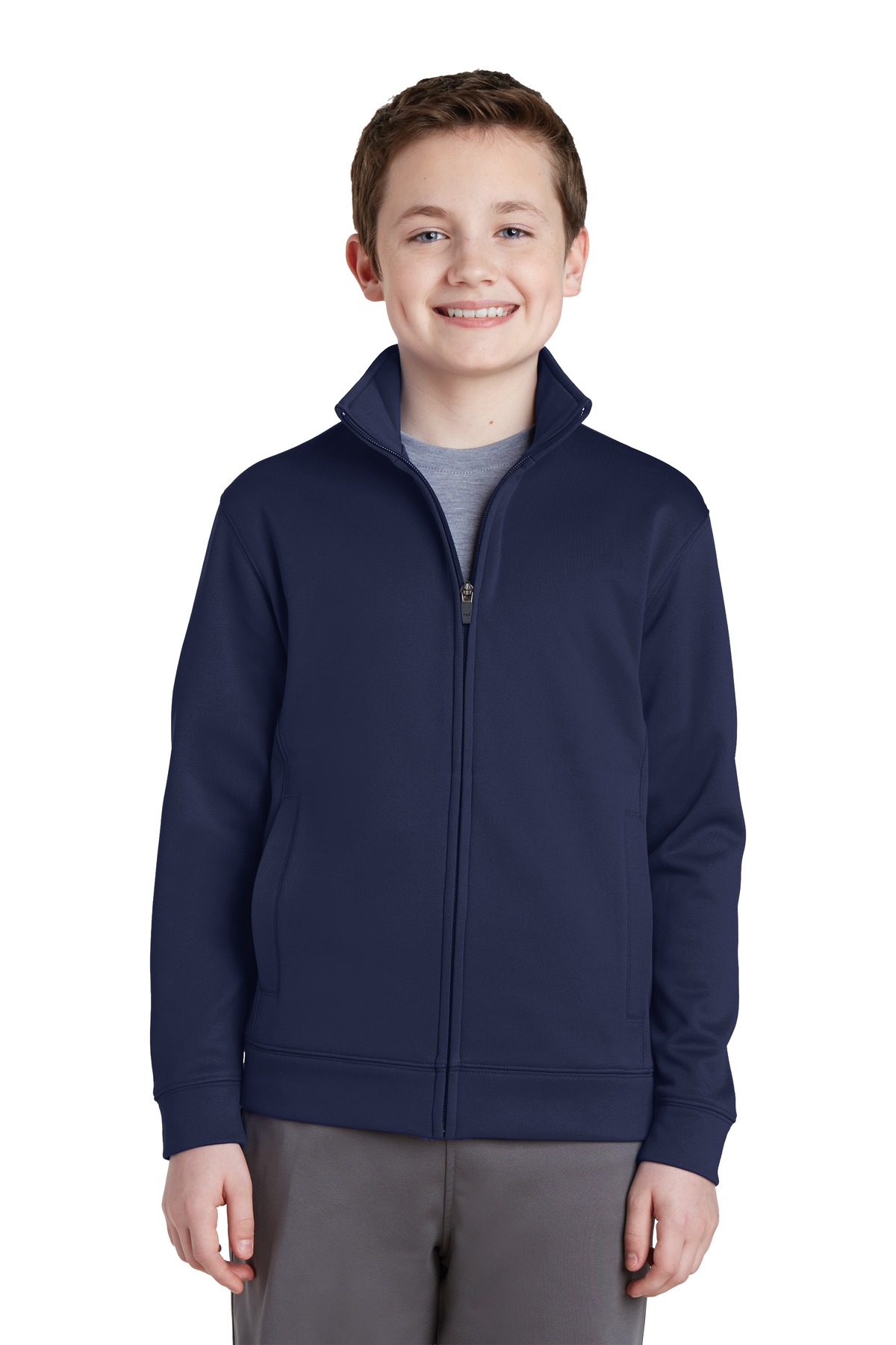 Sport-Tek® Youth Sport-Wick Fleece Full-Zip Jacket 4