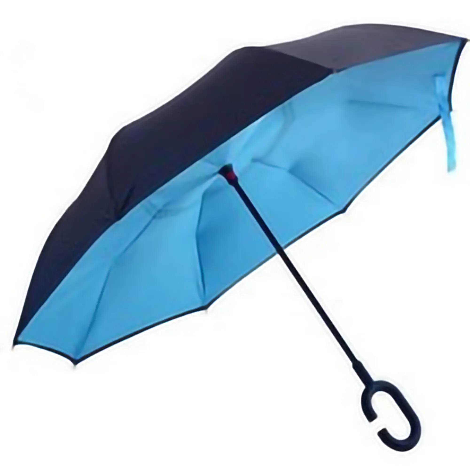 Reversible Inverted Umbrella With C-Shape Handle 7