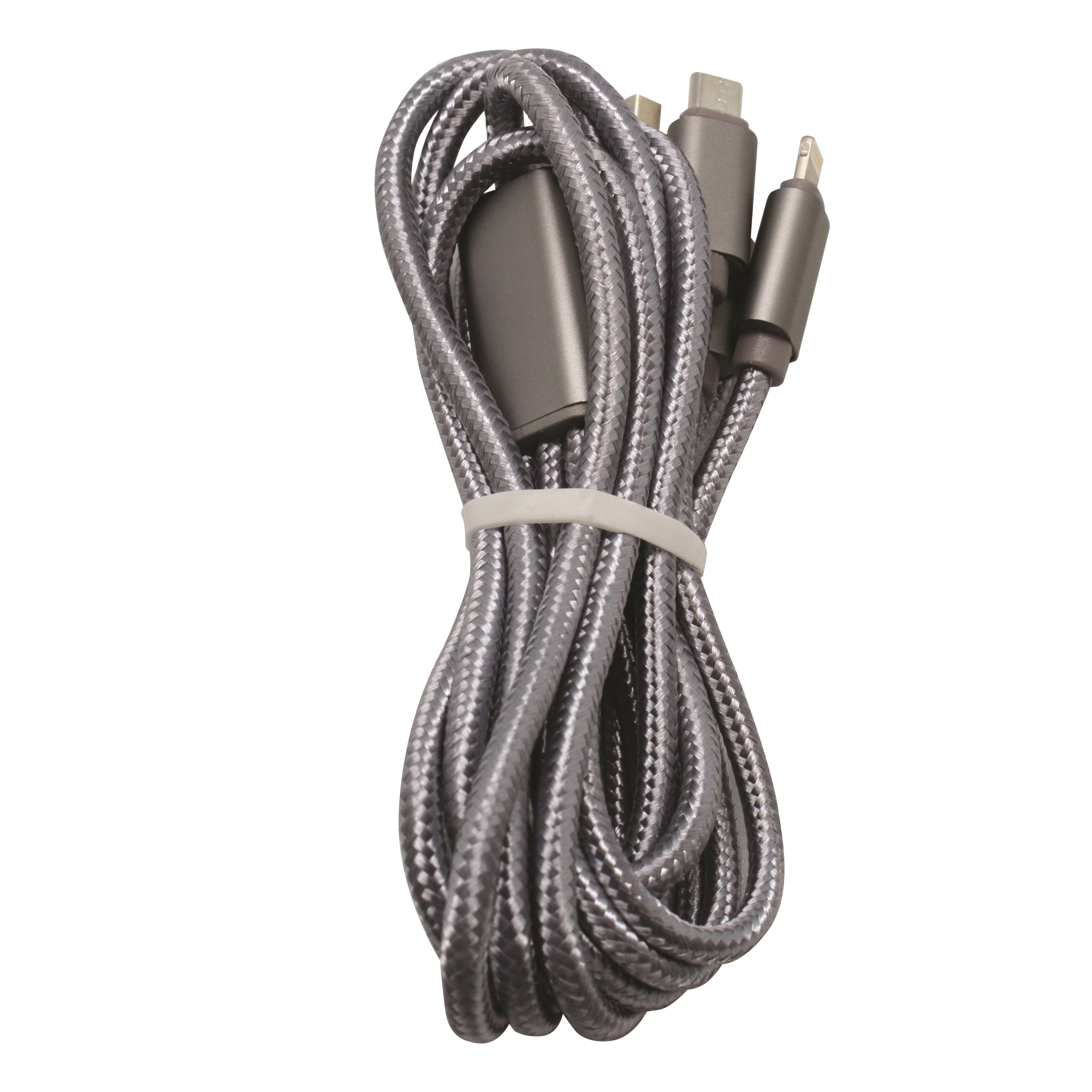3 in 1 Micro/TypeC/Lightning Compatible Charging Cable - 6ft 4