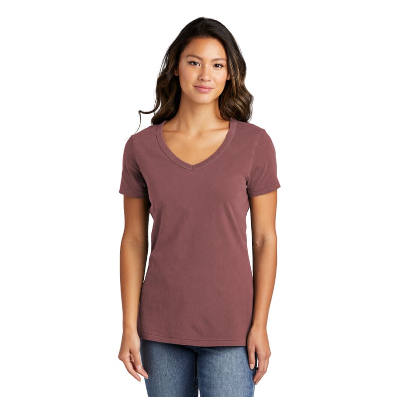 Port & Company Women's Beach Wash Garment-Dyed V-Neck Tee 38