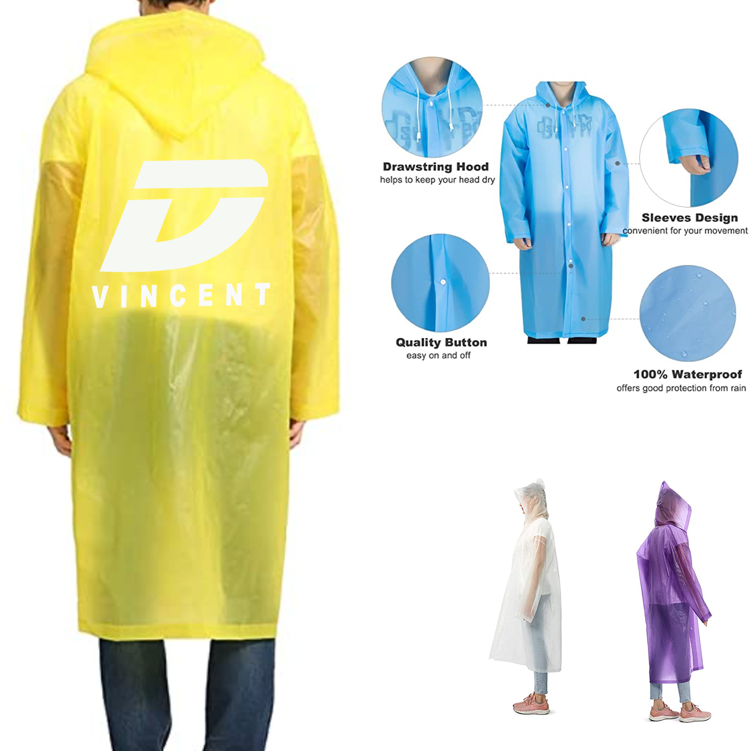 Reusable Adults Raincoat 2