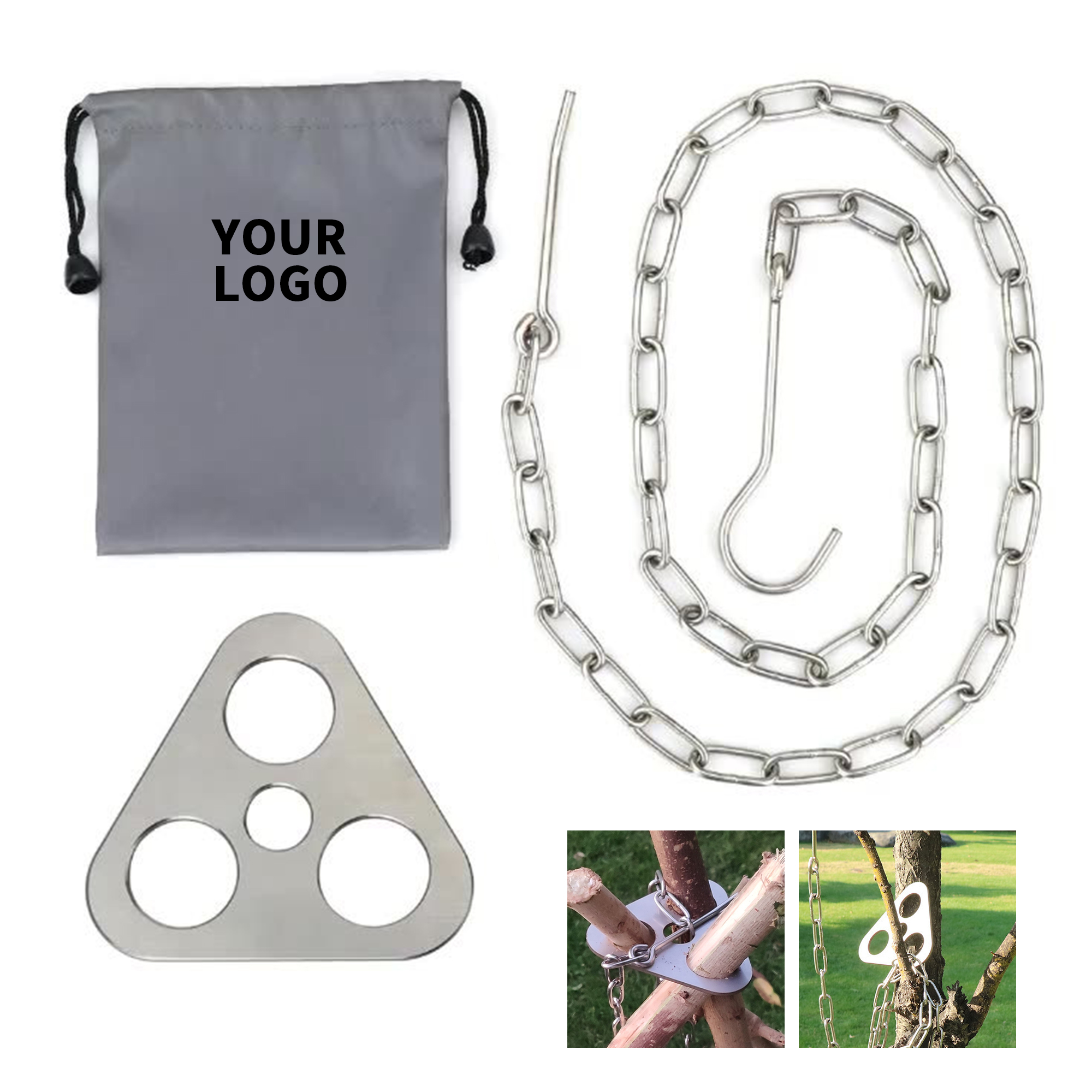 Stainless Steel Triangle Plate For Hanging Pot Support 3.7" Length X 3.7" Width X 0.4" H 2