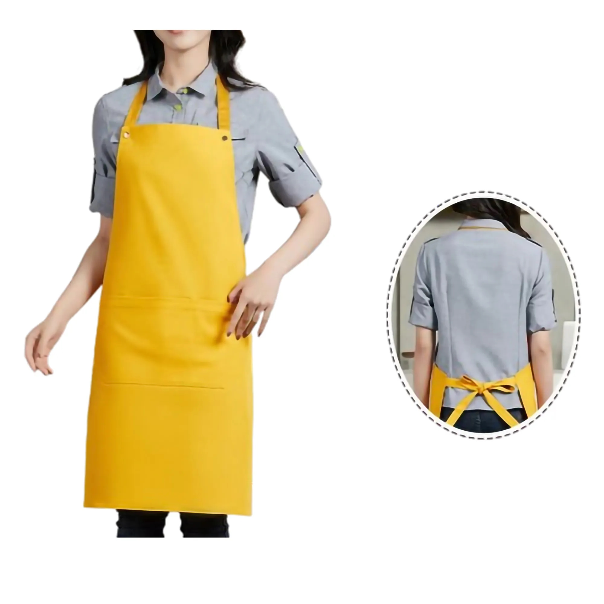 14 oz. Custom Canvas Kitchen Apron W/ 2 Front Pockets MOQ50 7