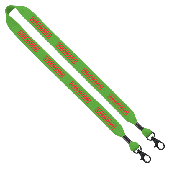 3/4" Cotton Double Lobster Clip Lanyard 12