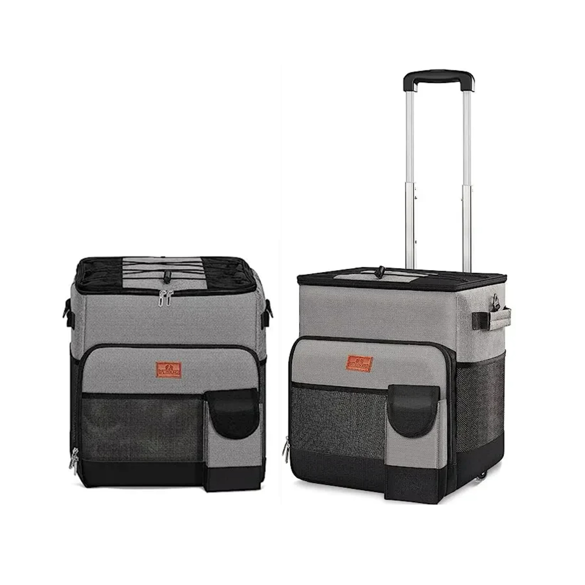35L Rolling Cooler Bag W/ Telescopic Handle Trolley Case 3