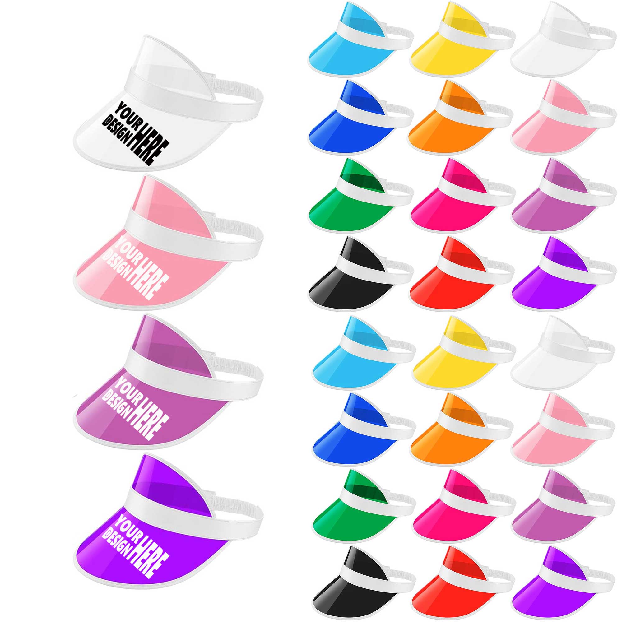 PVC Colorful Clear UV Protection Cap 2