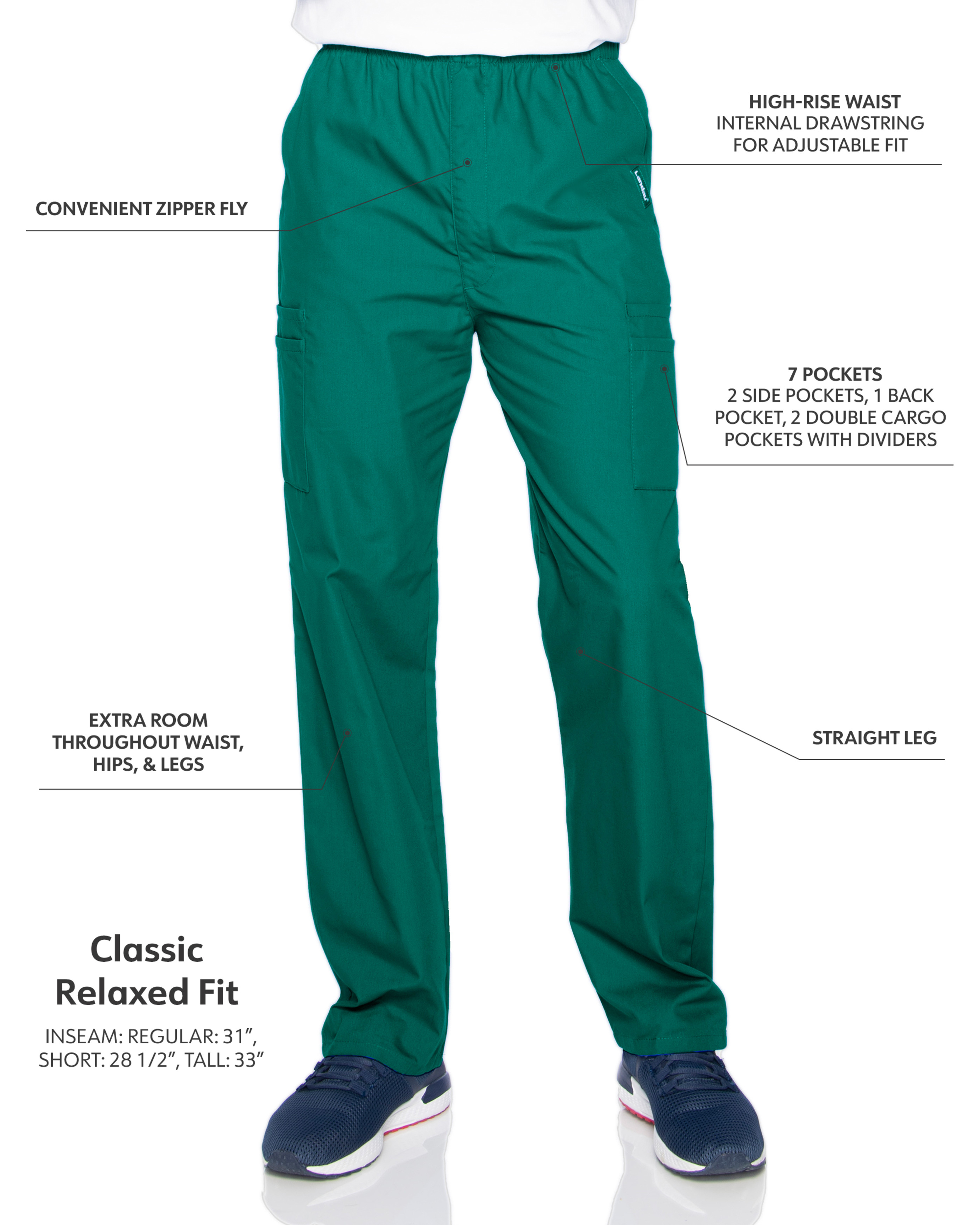 Landau - Essentials - Men's Seven-Pocket High-Rise Elastic Waist Cargo Pant 3