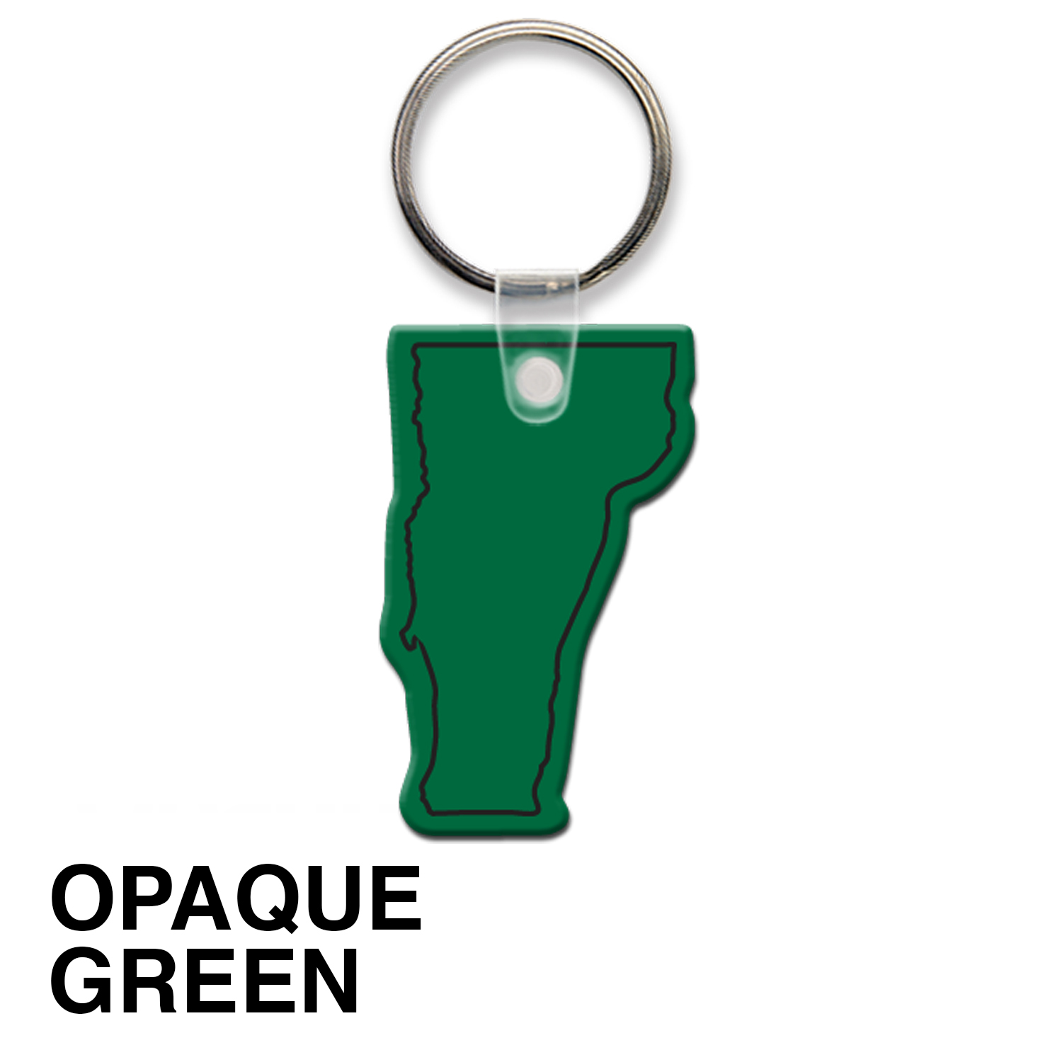 Vermont State Shape Key Tag (Spot Color) 17