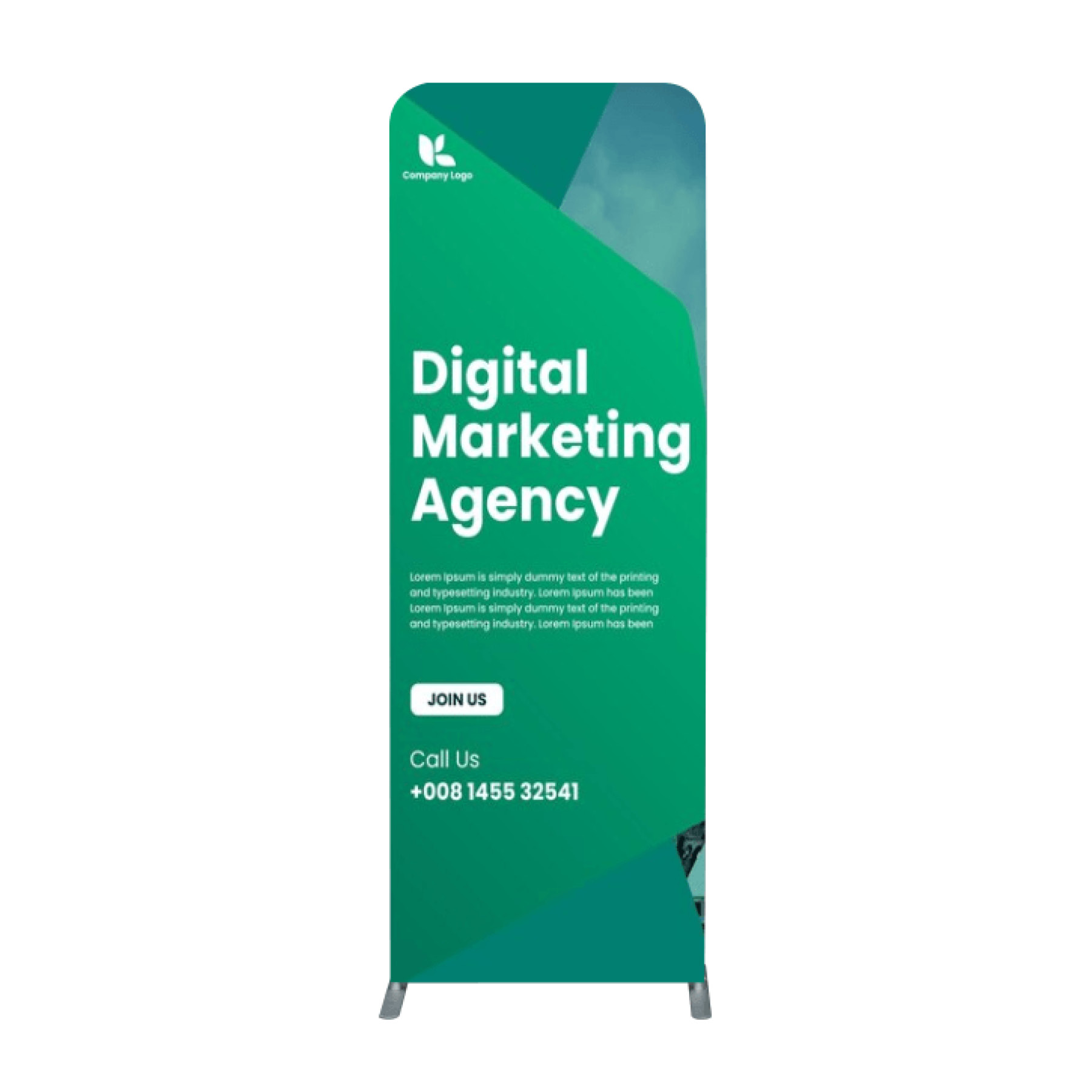DisplaySplash Single Sided Fabric Floor Banner - 31 ½" W x 89 ¾" H 2