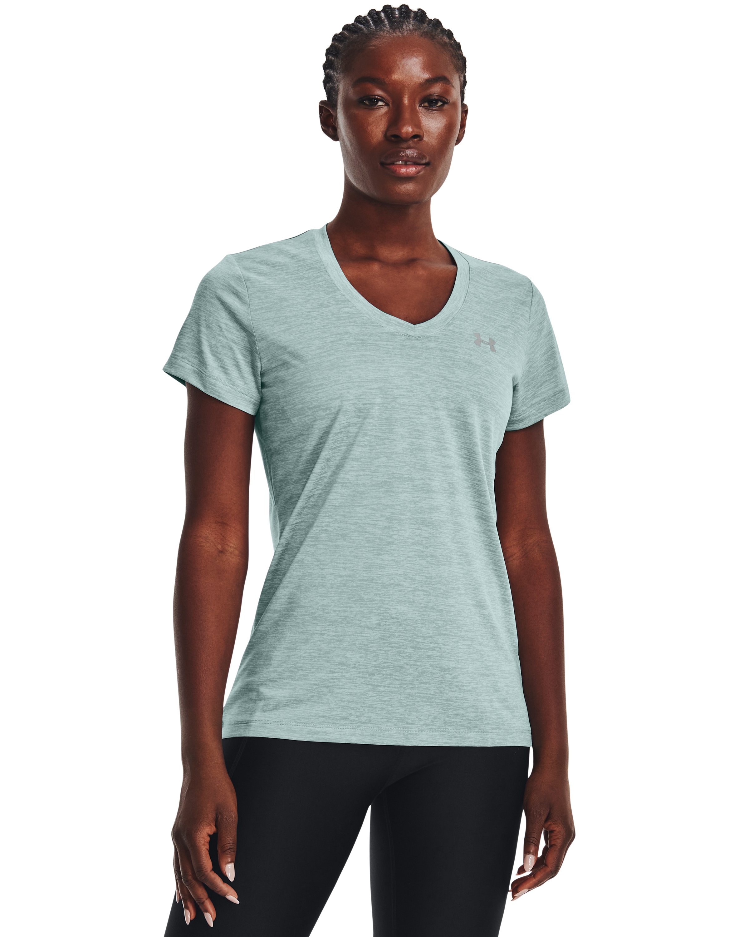 UA Tech Twist Women's V-Neck Short Sleeve 23
