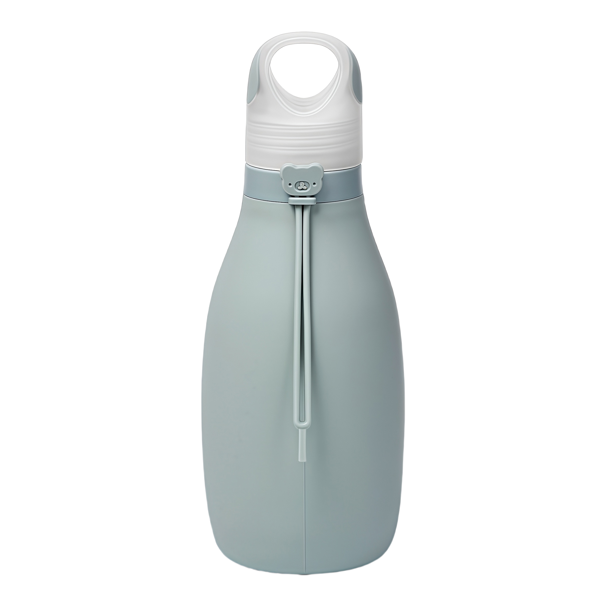 500ml Collapsible Silicone Water Bottle for Outdoor Cycling Sports Ins Style Student with Rope 1