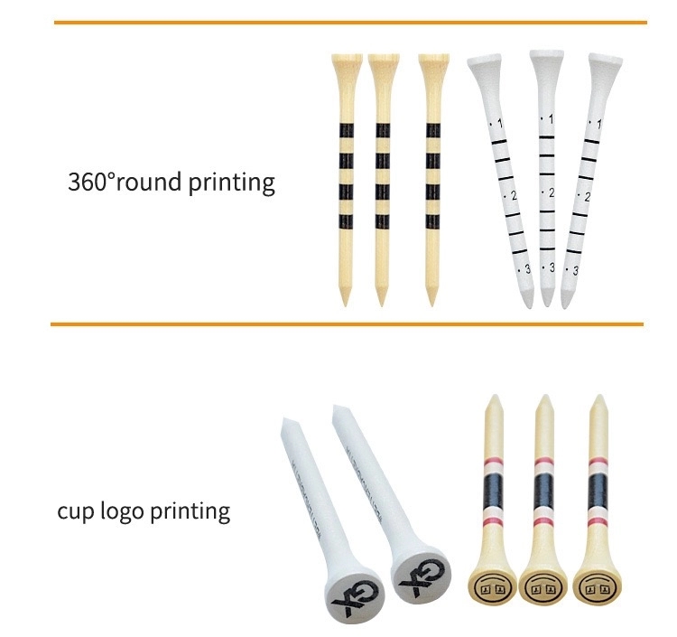 Golf Tees Professional Natural Wood 2