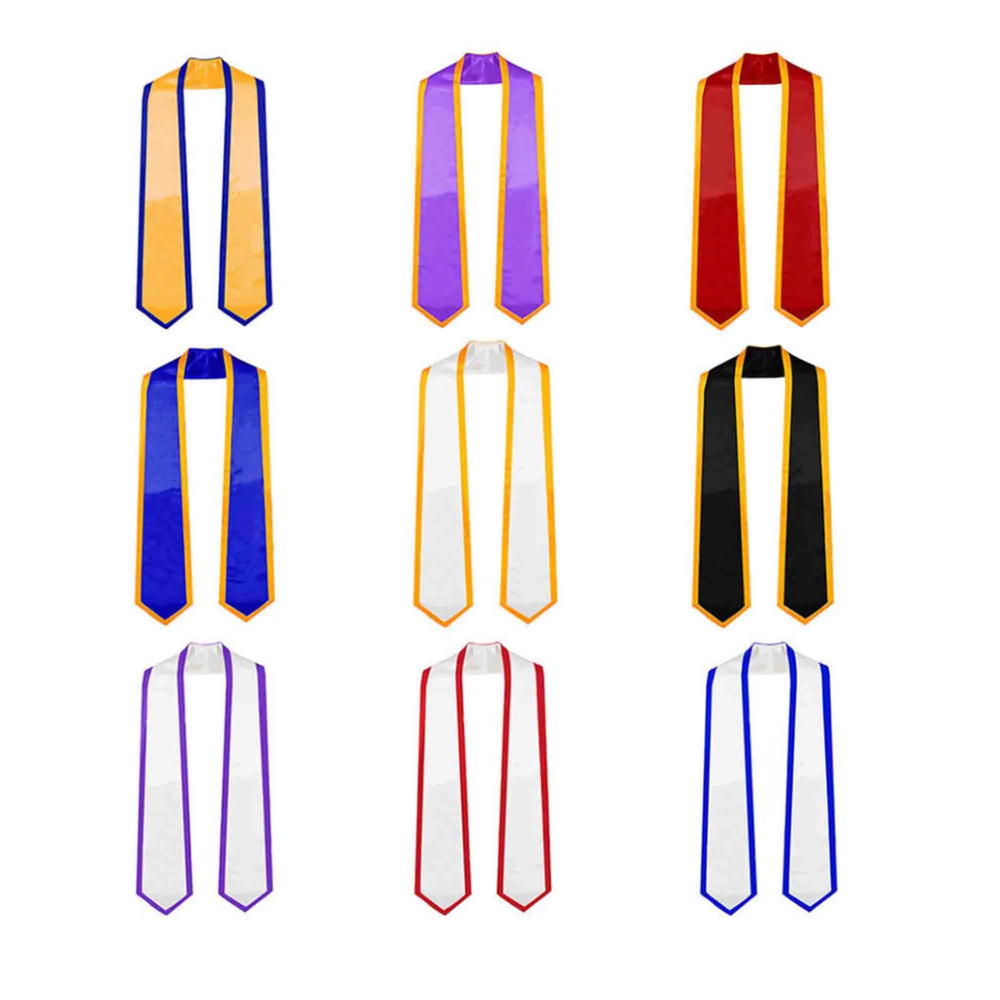 Plain Graduation Stole Colorful 3