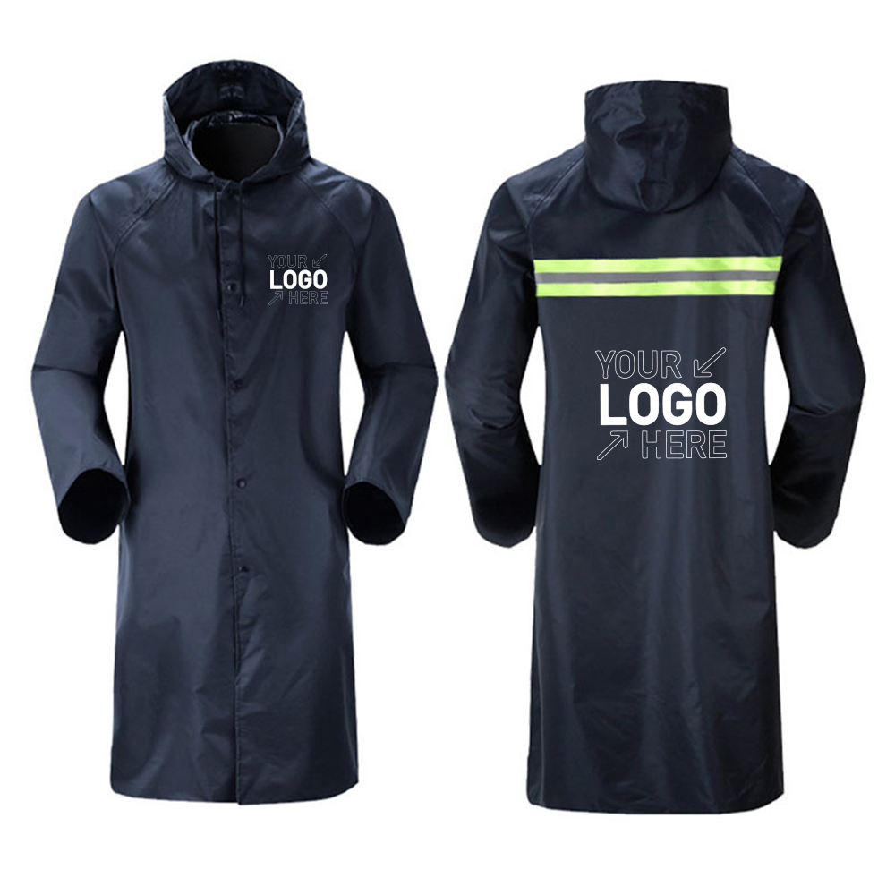 Long Sleeve Hooded Raincoat Waterproof Poncho Jacket 2