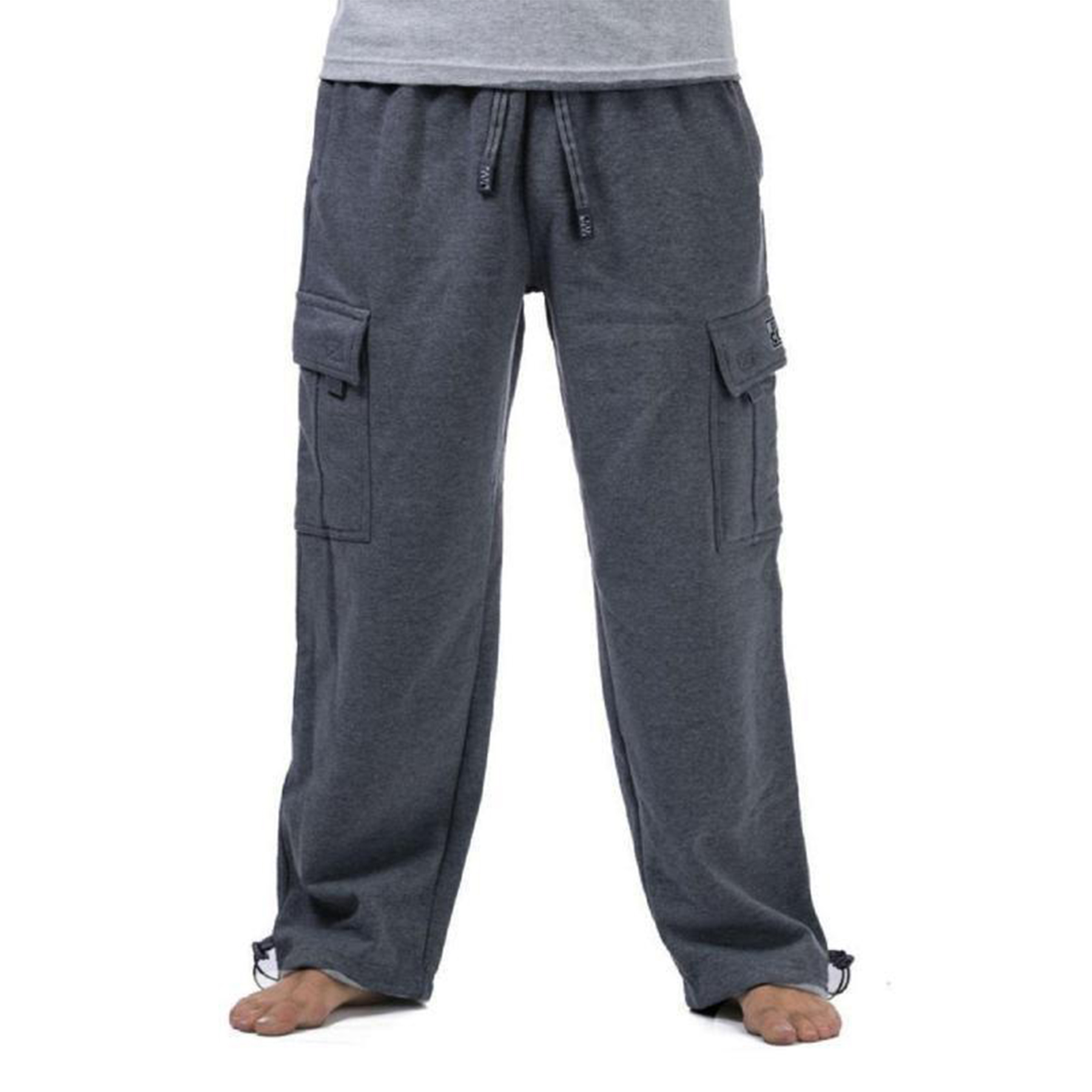 Men Heavyweight Fleece Cargo Pants 9