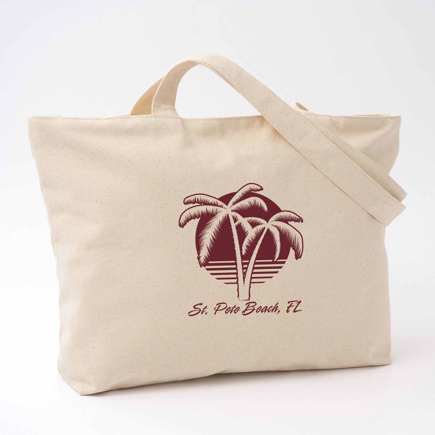 ZIPPERED COTTON CANVAS TOTE 12 OZ 6