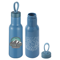 Cameo 23 oz PLA Sports Bottle with Silicone Loop Handle, custom plastic water bottle with logo imprint 12